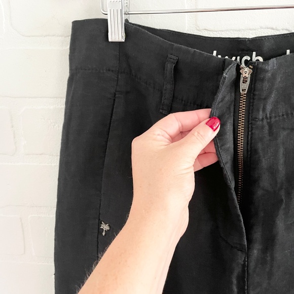 Anthropologie x Sandwich_linen Barrel Ankle Pants Pockets Lagenlook Black Sz S - Picture 5 of 14